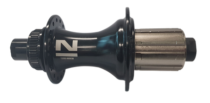 BICYCLE PARTS - HUB NOVATEC BRAND - REAR - 12 X 142MM - CENTERLOCK DISC - 32H - SEALED BEARINGS - 8/11 SPD - B2 BODY - BLACK - W/NOVATEC LOGO