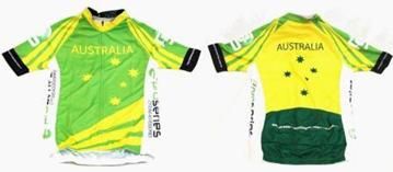 BICYCLE PARTS - JERSEY, TOURIST, SHORT SLEEVE, FULL ZIP, AUSTRALIA DESIGN, WOMENS SIZE 8, MORE GENEROUS CUT