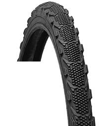 BICYCLE PARTS - TYRE 700 X 35C BLACK, GRAVEL OR TREKKING, KNOBBY ON THE EDGES (35 - 622)