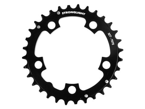 BICYCLE PARTS - CHAINRING - MTB STRONGLIGHT , 32T, 7075 CNC BLACK - 94MM BCD, 5 HOLE FOR 9 SPD