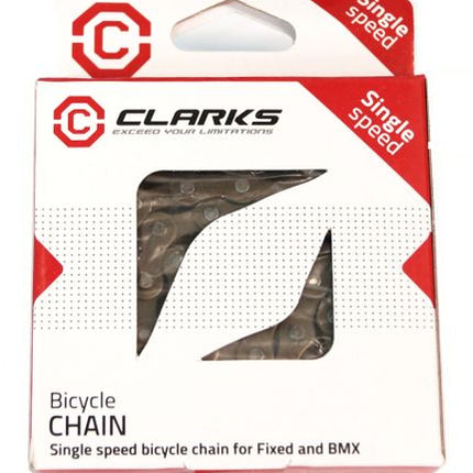 BICYCLE PARTS - CHAIN - SINGLE SPEED - CLARKS - 112L - BROWN - W/CONNECT LINK