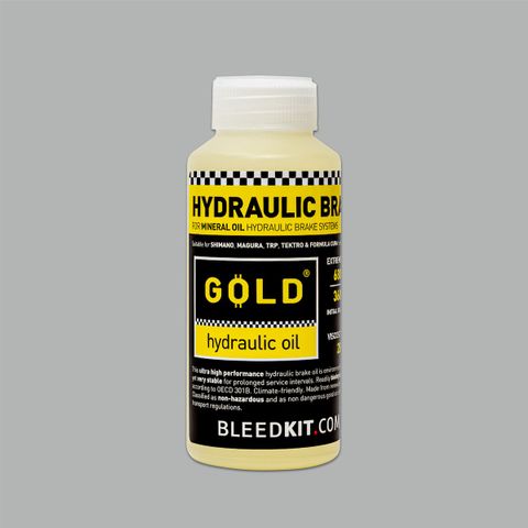 BICYCLE PARTS - OIL BY BLEEDKIT - GOLD HYDRAULIC OIL 100 ML, MO - 22222 PREMIUM PRODUCT MADE IN SLOVENIA