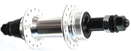 BICYCLE PARTS - HUB, ROAD SCREW ON, NUTTED .130 MM SILVER - 32H