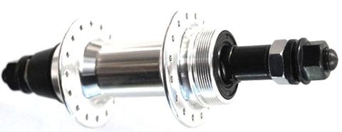 BICYCLE PARTS - HUB, ROAD SCREW ON, NUTTED .130 MM SILVER - 32H