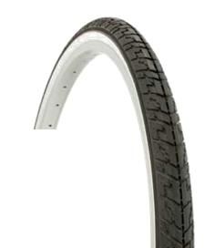 BICYCLE PARTS - TYRE 700 X 35C BLACK WITH WHITE WALL (35 - 622)