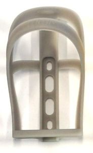 BICYCLE PARTS - BIDON CAGE - VELOCITY, VELOCAGE II, SUPER LITE, PLASTIC, SILVER