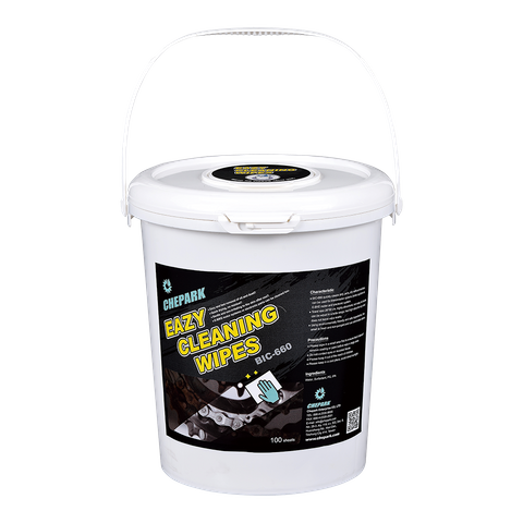 BICYCLE PARTS - CHEPARK EAZY BICYCLE CLEANING WIPES, SIZE 26 X 30CM, 100 PCS IN DISPENSER BUCKET