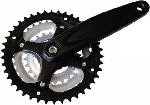 BICYCLE PARTS - CHAINWHEEL SET - ARGOS, 170MM, 43 X 34 X 24T, BLACK WITH SILVER INNER AND MIDDLE CHAIN RINGS.127950