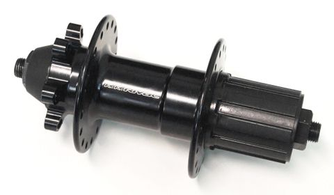 BICYCLE PARTS - HUB, KK RIVAL, 8/10 SPEED CASSETTE 6 BOLT DISC BLACK ALLOY Q/R 36H (135MM OLD)