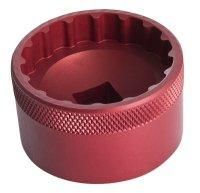 BICYCLE PARTS - UNIOR - BOTTOM BRACKET SOCKET, 16 NOTCH, ANODIZED RED 627623