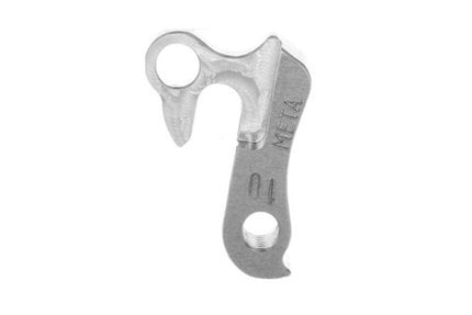 BICYCLE PARTS - META CNC DERAILLEUR HANGER - MODEL 10, MATERIAL 6061 T651 AVIATION ALUMINIUM, CNC MACHINED, SILVER, GIANT, ETC
