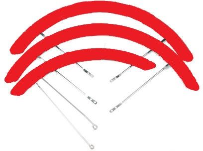 Red 26 Inch Trike Mudguard Set Cycling Bike Fenders Cycling Accessories Durable Bicycle Protection Gear