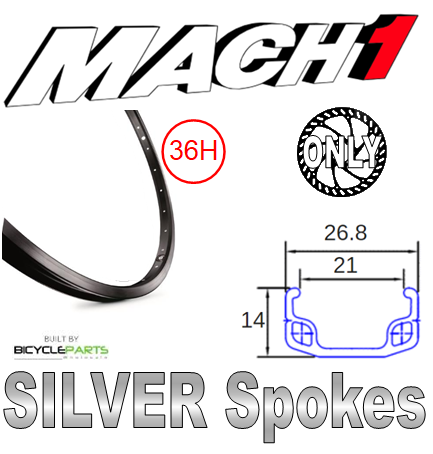 Mach1 26 Inch Bicycle Wheel 36H Black Rim Novatec Hub Silver Spokes 8/10 Speed Disc Brake Compatible For Cycling Enthusiasts