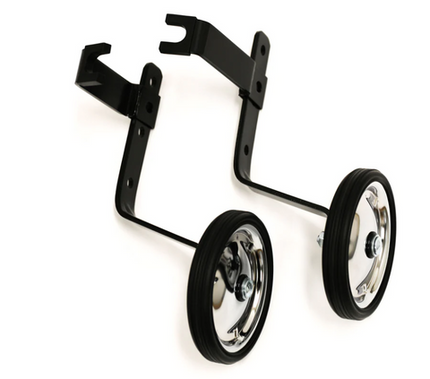 BICYCLE PARTS - TRAINING WHEELS 12 - 20, BLACK - HEAVY DUTY, COLOR BOX