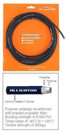 BICYCLE PARTS - ULTIMATE HYDRAULIC HOSE - 5MM (SUITS SHIMANO) , 7.62 METRES, ON CARD, BLACK