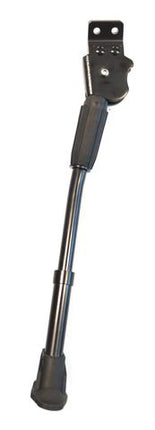 BICYCLE PARTS - KICKSTAND 24 - 29, DIRECT MOUNT, STEEL TOP/ALLOY LEG BLACK (18MM BETWEEN MOUNTING HOLES)