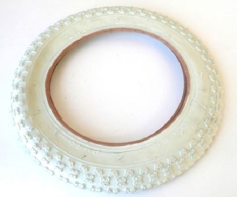 BICYCLE PARTS - TYRE 16 X 2.125 WHITE BMX (57 - 305)