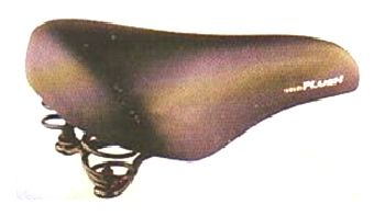 BICYCLE PARTS - SADDLE, LADIES, EMERALD TOP, DOUBLE DENSITY WITH COMFORT COIL SPRING BASE, 270 X 180MM BLACK