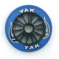 BICYCLE PARTS - S/WHEEL YAK, BLUE ON BLACK 110MM X 88A (PLASTIC CORE)