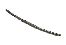 BICYCLE PARTS - HANDLEBAR 25.4MM, 62CM WIDE, ALMOST STRAIGHT, STEEL BLACK (20MM SWEEP)