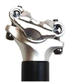 BICYCLE PARTS - SEATPOST, MICRO ADJUST DUAL BOLT, 27.2 X 400MM, ZERO OFFSET, ALLOY BLACK