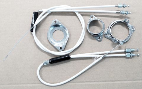 BICYCLE PARTS - GYRO II ROTOR - COMPLETE SET, 28.6 DIAMETER, WHITE CABLES (UPPER A:230MM B:150MM C:150MM, LOWER A:730MM B:200MM)