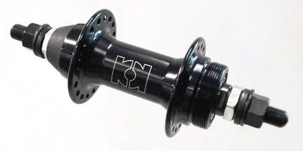 BICYCLE PARTS - HUB ALLOY, SCREW ON, NUTTED, BLACK 36H, 110MM OLD