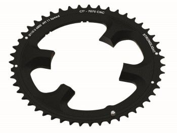 Stronglight 52T Road Chainring Black 7075 CNC Aluminum 110mm BCD For 11 Speed Shimano R9100 Cranksets