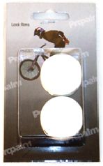 BICYCLE PARTS - CLOSED BAR END RING FOR LOCK ON GRIP WHITE