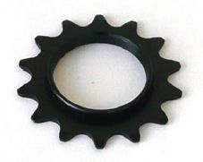 BICYCLE PARTS - FIXED COG - SCREW ON, STEEL, 1/8 X 14T, BLACK