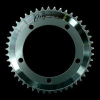 BICYCLE PARTS - CHAIN RING 46T X 130 BCD FOR SINGLE SPEED, ALLOY, SILVER 1/2 X 3/32