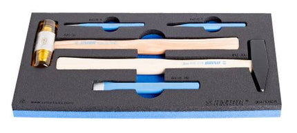 Unior Hammer And Punch Set For Bicycle Repair And Maintenance, SOS Tool Tray Kit For Mechanics - 621064