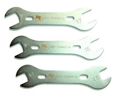 Pro Series 3-Piece Cone Spanner Set 13mm To 18mm Metal Wrench Tool Kit For Bicycle Maintenance