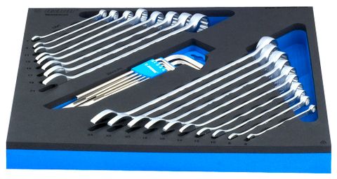 BICYCLE PARTS - UNIOR SET OF COMBINATION AND HEXAGON WRENCHES, LONG IN SOS TOOL TRAY 621563 BICYCLE TOOL, 