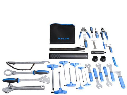 Unior 37 Piece Bike Tool Set For Professional Repairs And Maintenance - Includes Wrenches, Allen Keys, Pliers And More For All Bicycle Needs