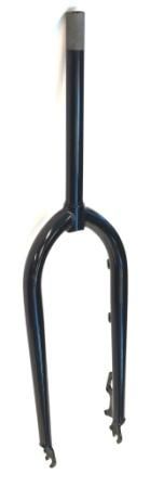 BICYCLE PARTS - FAT FORK 26 X 4, THREADLESS, 1.1/8 (OD 28.6, ID 25.4, STEM 300MM) CR - MOLY, BLACK (135MM DROP OUT SPACE)