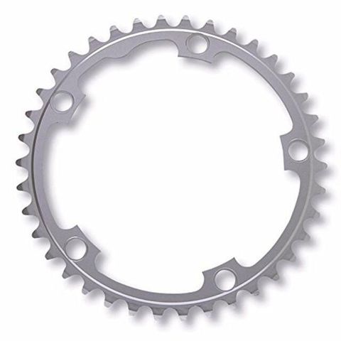 BICYCLE PARTS - CHAINRING - ROAD STRONGLIGHT , 38T, 5083 SILVER - 110MM BCD, 5 HOLE FOR 9/10 SPD