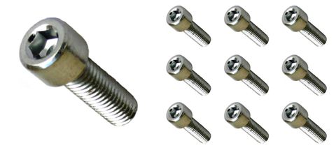BICYCLE PARTS - BOLT - ALLEN KEY TYPE, M6 X 25MM (BAG OF 10)