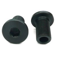 BICYCLE PARTS - BOLT - ALLOY HOLLOW BOLT, FOR 22MM SPINDLE, M14 X 1.0P X 27MM (2 PIECES PER BAG)