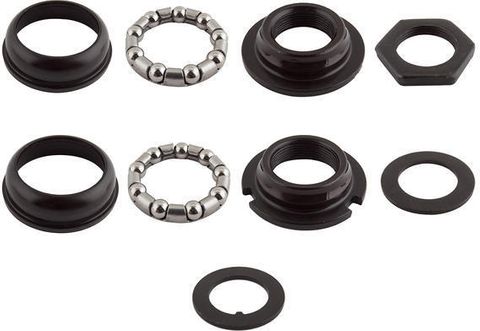 BICYCLE PARTS - BOTTOM BRACKET SET - FOR HEXAGON ONE PIECE CRANK, BLACK OD 51.6MM