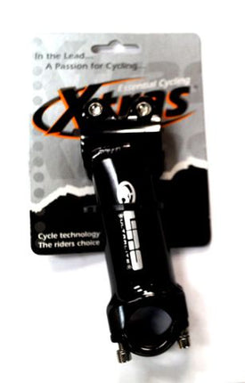 UNO AHEAD STEM 105MM EXT 4 DEG 28.6MM DIA 25.4MM BB BLACK WHITE LOGO Essential Cycling Road Bike Handlebar Parts