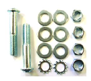 BICYCLE PARTS - BOLT KIT - FLAT HEAD BOLT KIT, FOR TRAINING WHEELS, 2 X M10 50MM BOLTS, 6 X WASHERS, 2 X LOCK WASHERS, 4 X NUTS