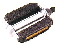 BICYCLE PARTS - PEDALS 9/16 PVC BLOCKS, STEEL, BLACK