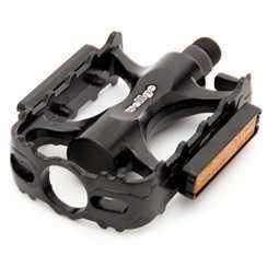 BICYCLE PARTS - PEDALS 9/16 MTB, ONE PIECE, ALLOY, BLACK