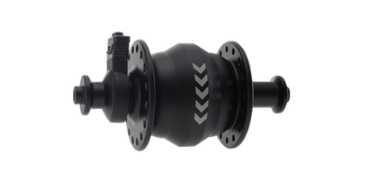 BICYCLE PARTS - DYNAMO HUB SHUTTER PRECISION, 6V 3W OUTPUT, FRONT, 32H, NON DISC, STANDARD QR, SV - 9 BLACK