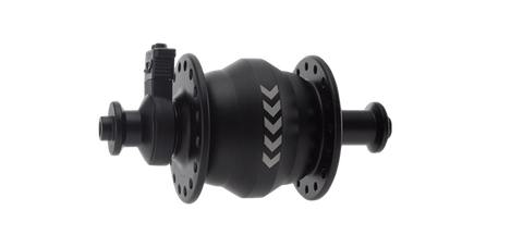 BICYCLE PARTS - DYNAMO HUB SHUTTER PRECISION, 6V 3W OUTPUT, FRONT, 32H, NON DISC, STANDARD QR, SV - 9 BLACK