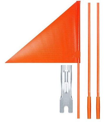 BICYCLE PARTS - SAFETY FLAG 3 PIECES, 60 /1.5M LENGTH, FIBREGLASS ORANGE