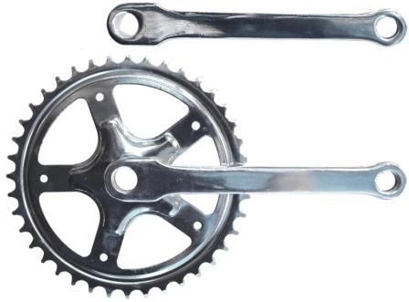 BICYCLE PARTS - SINGLE CHAINWHEEL SET 40T X 165MM L&R COTTERED 3/32 (REQUIRES COTTER PINS)