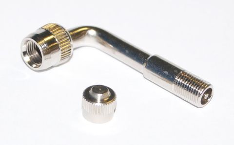 BICYCLE PARTS - BENT VALVE EXTENSION FOR A/V VALVE 90DEGREE