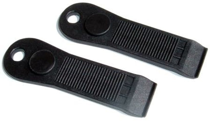 BICYCLE PARTS - TYRE LEVER, FLAT TYPE, NYLON, BLACK, SET OF 2